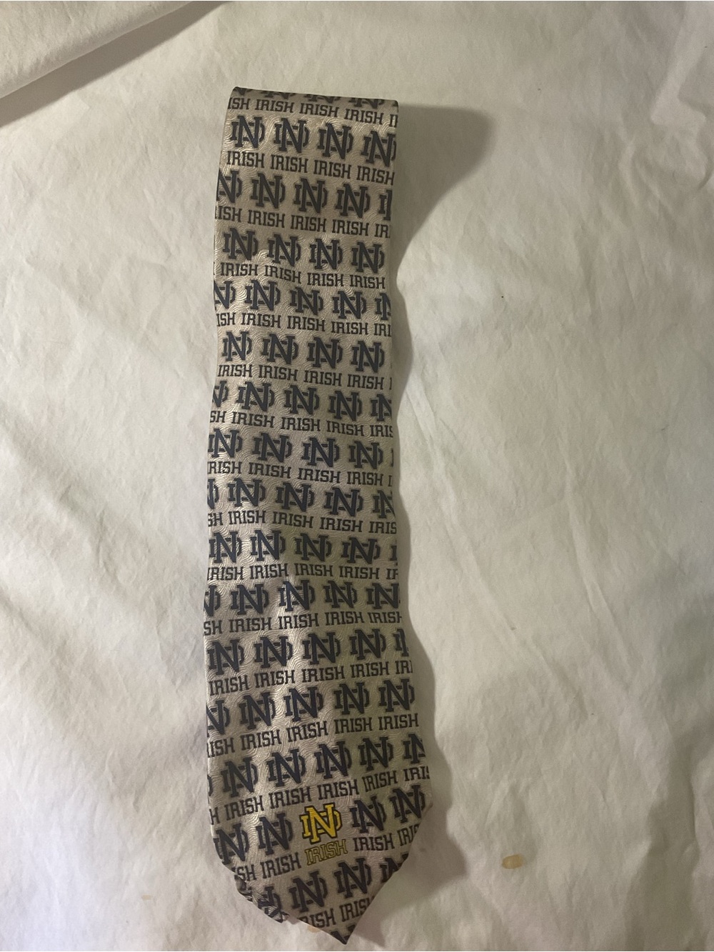 Notre Dame Tie Fighting Irish Men's 100% Silk Satin